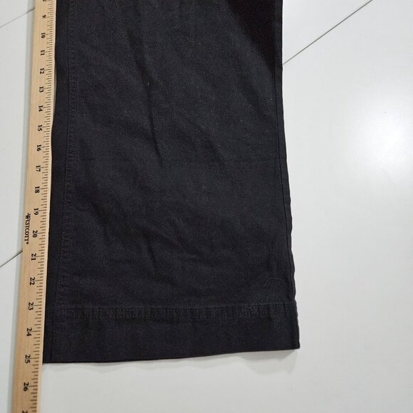 Old Navy Pants Womens 18 Black Twill Cotton Stretch High Waist Wide Leg Coastal - Picture 7 of 16